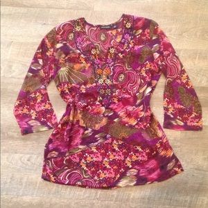 Floral tunic top